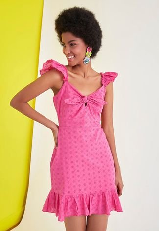 Vestido Trendyol Collection Curto Laise Rosa - Compre Agora