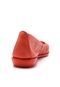 Sapatilha Couro Comfortflex Furos Vermelha - Marca Comfortflex