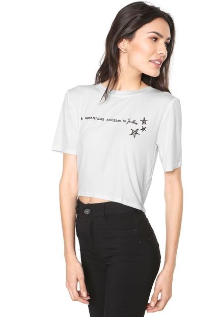 Camiseta Cropped Acrobat Empoderada Julho Off-white - Marca Acrobat