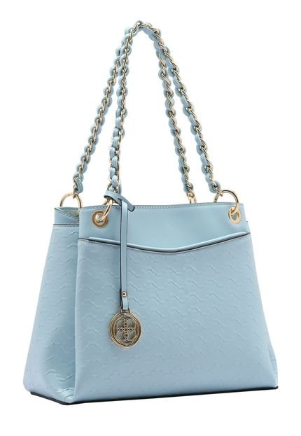 Bolsa Feminina Soft Em Curvas Ombro Azul 3484232 - Marca Chenson