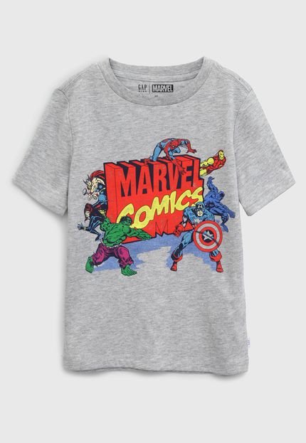 Camiseta GAP Infantil Marvel Cinza - Marca GAP