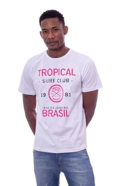 Camiseta Tropical Brasil Estampada Branca - Marca Tropical Brasil