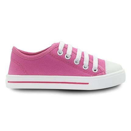 Tênis Infantil Feminino Footz Clássico Old Footz Cano Baixo Lona Pink - Marca Footz