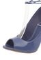 Peep Toe Ramarim Lace Up Azul Marinho - Marca Ramarim