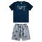 Kit com 4 Conjuntos Juvenil de Menino Masculino Camisetas e Bermudas Lisa Estampadas - Marca CFAstore