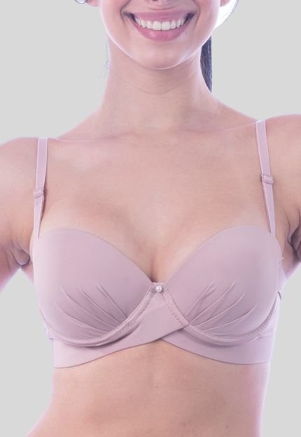 Sutiã Tomara que Caia Com Alças Removíveis Corpo Nu 900 Nude Blush - Marca Corpo Nu