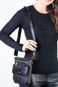 Bolsa pequena transversal em couro liso Emma - Preto - Marca Andrea Vinci