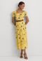 Vestido Lauren Ralph Lauren Midi Floral Amarelo - Marca Lauren Ralph Lauren