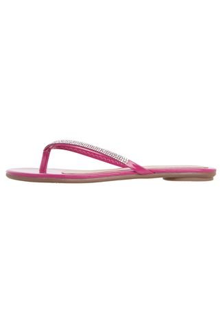 Rasteira Dafiti Shoes Strass Rosa - Compre Agora