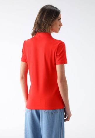 Camisa Polo Lacoste Logo Vermelha