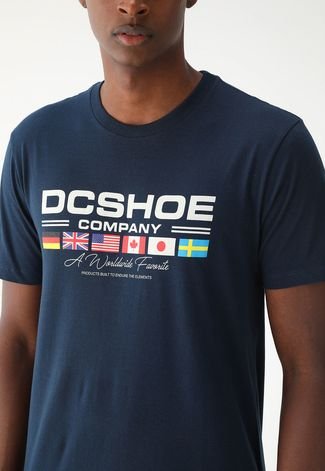 Camiseta DC Shoes Worldwide Fav Azul-Marinho