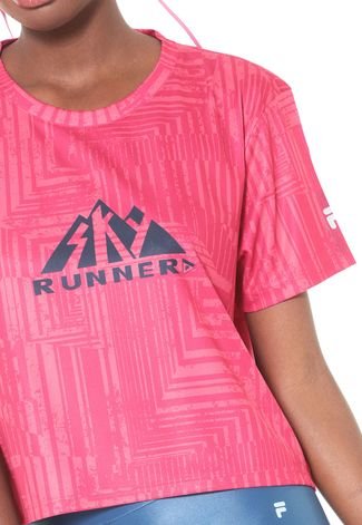 Camiseta Cropped Fila Sky Runner Rosa
