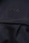 Blusa de Moletom Cropped Fechada Fila Logo Preta - Marca Fila