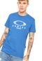 Camiseta Oakley Finger Print Logo Azul - Marca Oakley