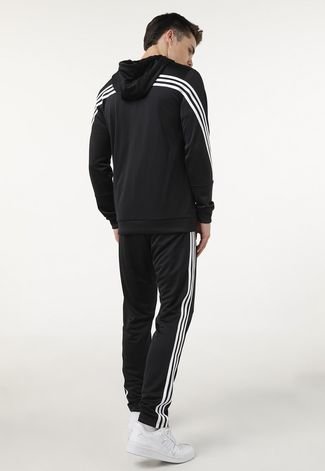 Agasalho adidas Sportswear Essential 3 Stripes Preto - Compre Agora