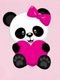 Moletom Canguru Infantil Menina Estampado Panda Rosa Claro - Marca Benellys