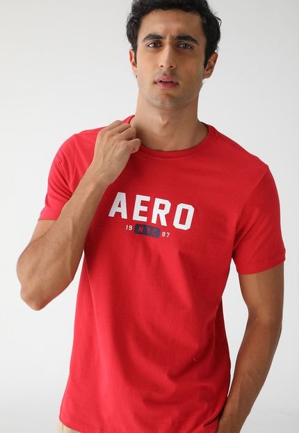Camiseta Aeropostale Silkada Vermelha - Marca Aeropostale