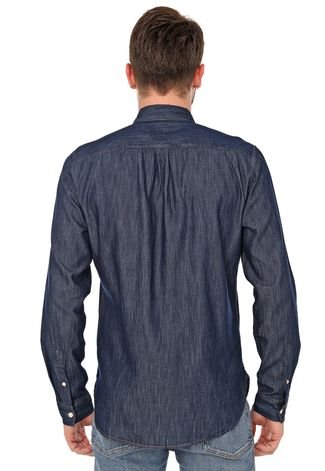 gap Volcano Voyage Camisa Jeans GAP Slim Pespontos Azul-marinho - Compre Agora | Kanui Brasil