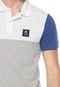 Camisa Polo Tommy Hilfiger Slim Colorblock Cinza/Azul - Marca Tommy Hilfiger