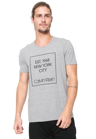 Camiseta Calvin Klein Underwear Lettering Cinza