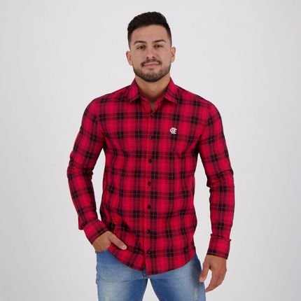 Camisa Social Flamengo Rubro Negro - Marca Hat Trick