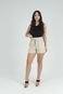 Shorts Alfaiataria Clochard Natural G Gazzy - Marca Gazzy