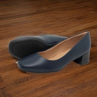 Sapato Feminino Conforto Usaflex Couro Salto Baixo AJ0104