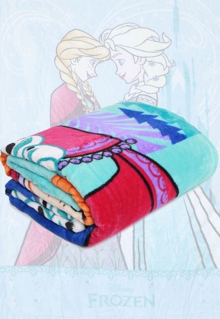 Cobertor Solteiro Lepper Frozen Azul 1,50 x 2,20 - Marca Lepper