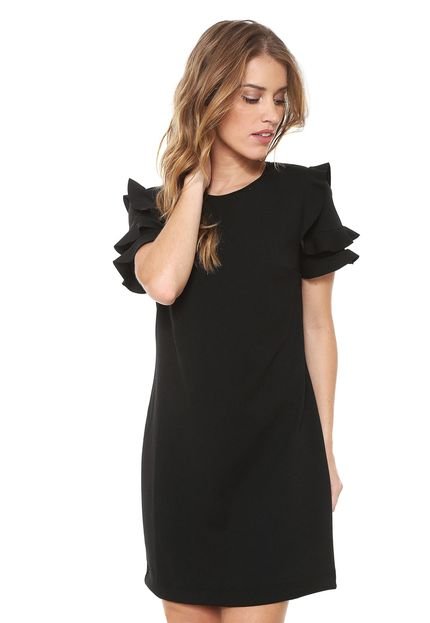 Vestido Lez a Lez Curto Babado Preto - Marca Lez a Lez