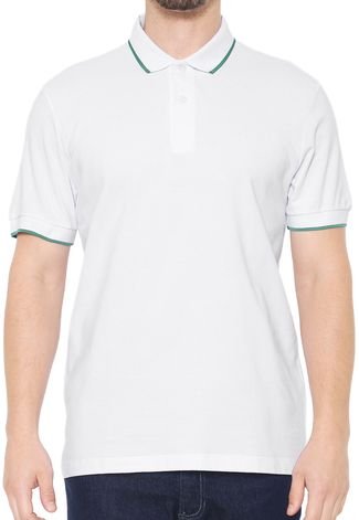 Camisa Polo Forum Reta Logo Branca