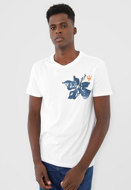Camiseta Osklen Stone Watercolor Flower Branca - Marca Osklen