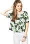 Blusa Colcci Cropped Folhas Off-White - Marca Colcci